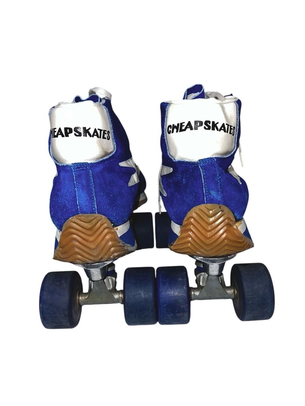 🌻Vintage Cheapskates California Roller Skates Blue Suede 1970s Retro Size 12 - Picture 3 of 15